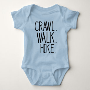 Crawl Walk Hike, Hiking Baby Bodysuit