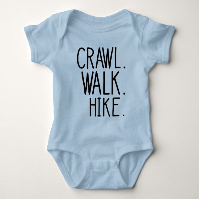 Crawl Walk Hike, Hiking Baby Bodysuit (Front)