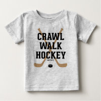 Crawl Walk Hockey Cute Funny Infant Baby