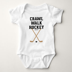 Crawl Walk Hockey Sticks Baby Infant Bodysuit 2