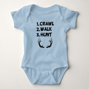 Crawl Walk Hunt baby boy shirt