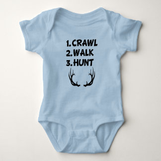 Crawl Walk Hunt baby boy shirt