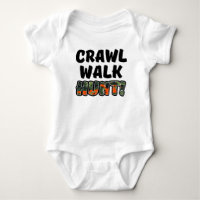 Crawl Walk Hunt Funny Baby camo