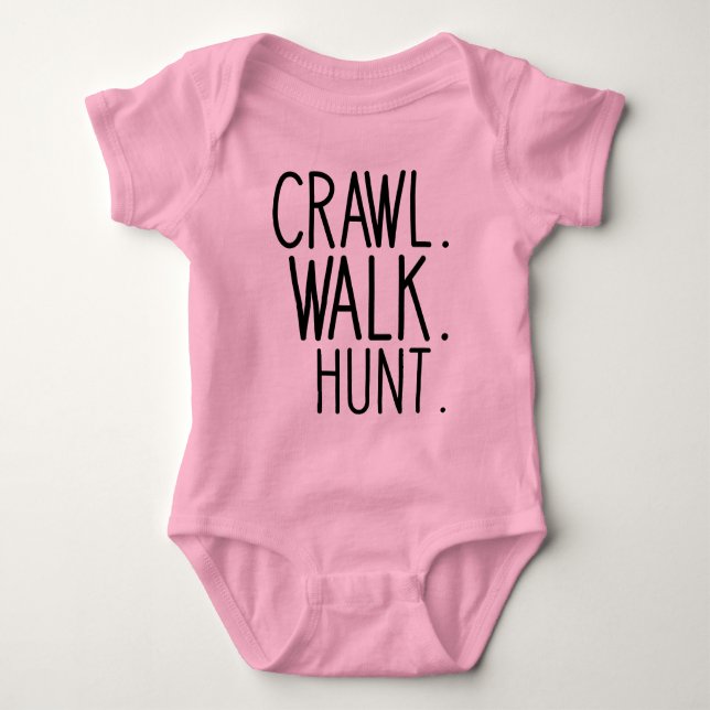 Crawl Walk Hunt, Hunter Baby Baby Bodysuit (Front)