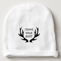 CRAWL WALK HUNT new baby beanie hat