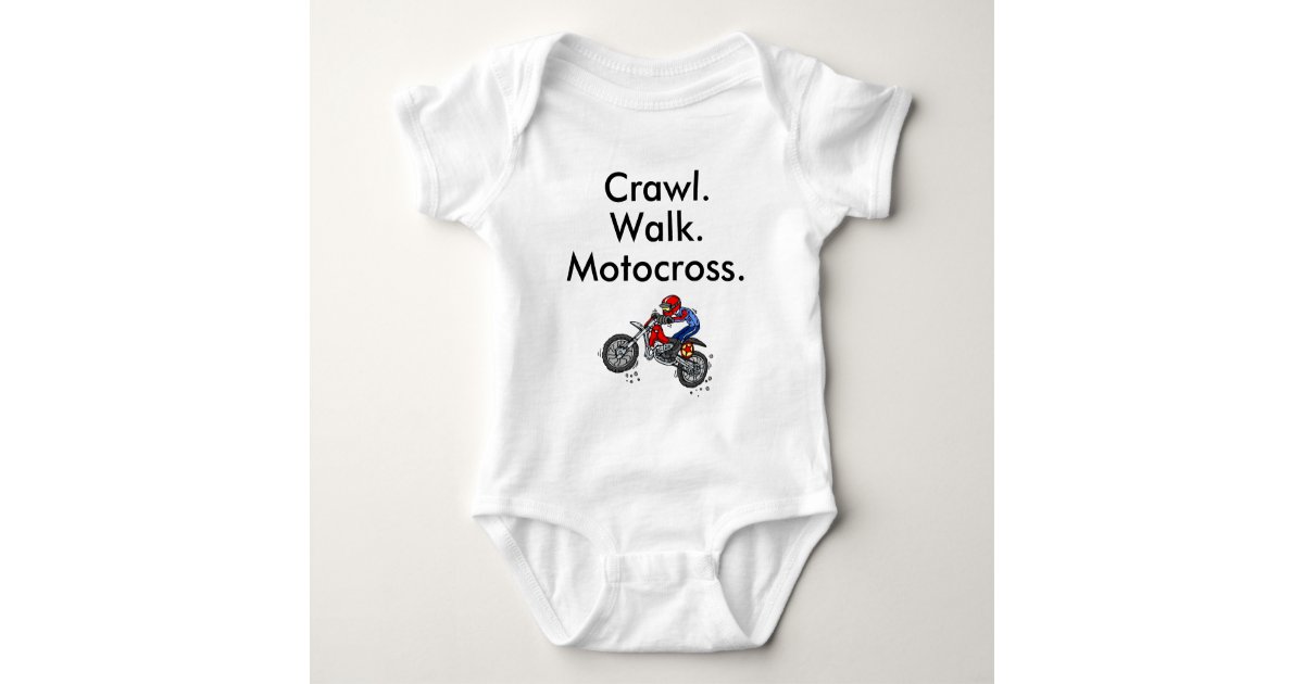 DIRT BIKE BODYSUIT, Crawl Walk Ride, BABY MOTOCROSS ROMPER, MOTOCROSS  APPAREL