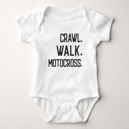 Crawl Walk Motocross Baby Bodysuit