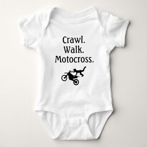 Crawl Walk Motocross Dirt Bike Baby Bodysuit