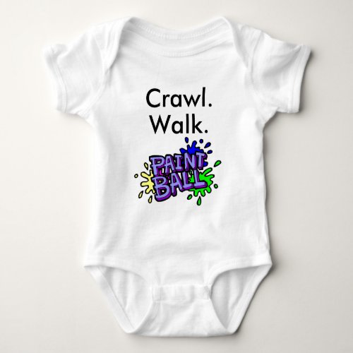 Crawl Walk Paintball Baby Bodysuit