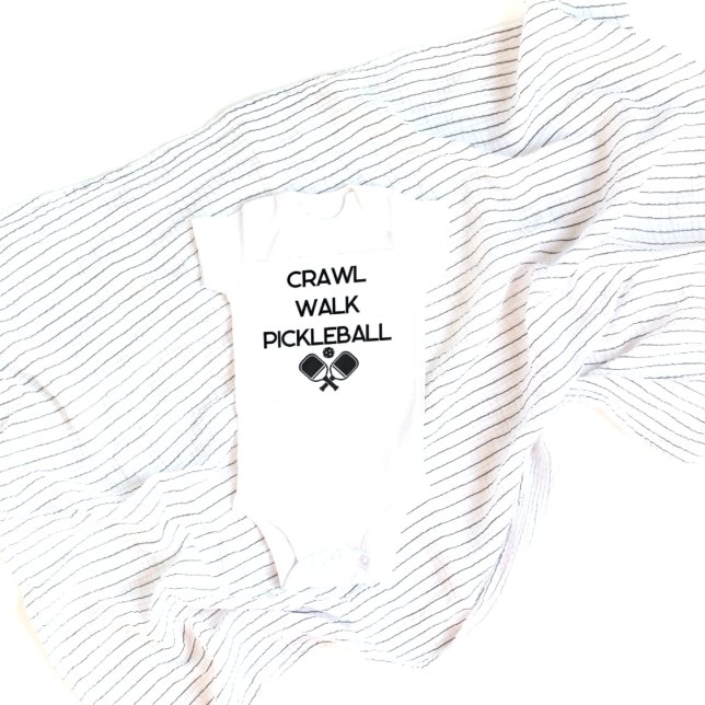 Crawl Walk Pickleball Funny Newborn Clothing Baby Bodysuit (Creator Uploaded)