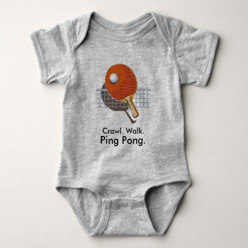 Crawl Walk Ping Pong Table Tennis Baby Bodysuit