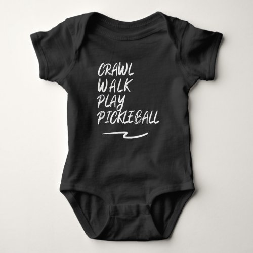 Crawl walk play pickleball baby bodysuit