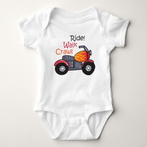 Crawl Walk Ride Baby Bodysuit
