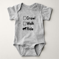 Crawl, Walk, Ride (Horses) Baby Bodysuit Crawl, Walk, Ride (Horses) Baby Bodysuit