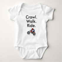 Crawl Walk Ride Motocross Baby Bodysuit Crawl Walk Ride Motocross Baby Bodysuit