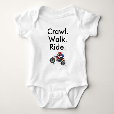 Crawl Walk Ride Motocross Baby Bodysuit