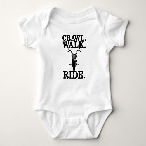 Crawl Walk Ride Motorcycle Baby Bodysuit