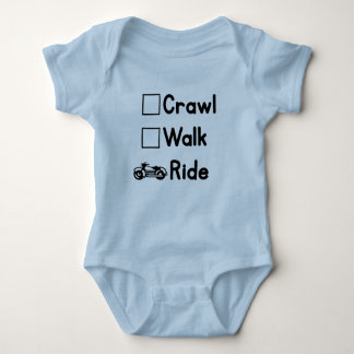 Crawl, Walk, Ride (Motorcyles) Baby Bodysuit