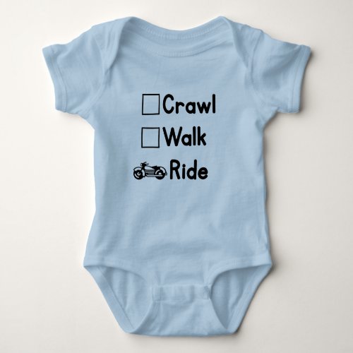 Crawl Walk Ride Motorcyles Baby Bodysuit