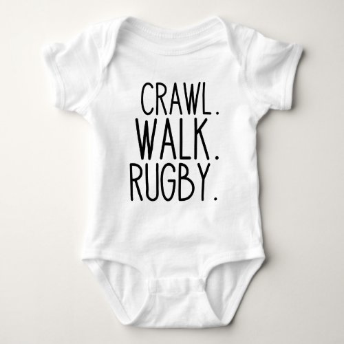 Crawl Walk Rugby Baby Bodysuit