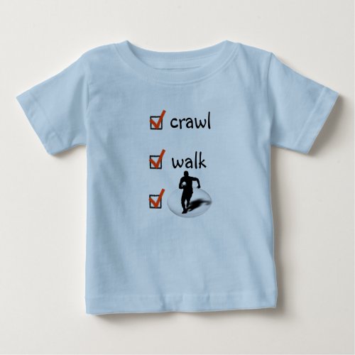 Crawl Walk Rugby Baby T_Shirt