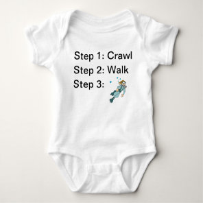 Crawl Walk Scuba Diver Baby Bodysuit