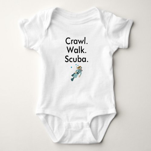 Crawl Walk Scuba Diver Baby Bodysuit