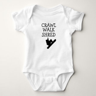Crawl Walk SHRED snowboard Baby Bodysuit
