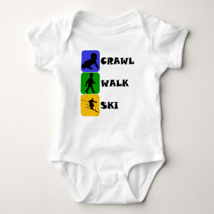 Crawl Walk Ski Baby Bodysuit