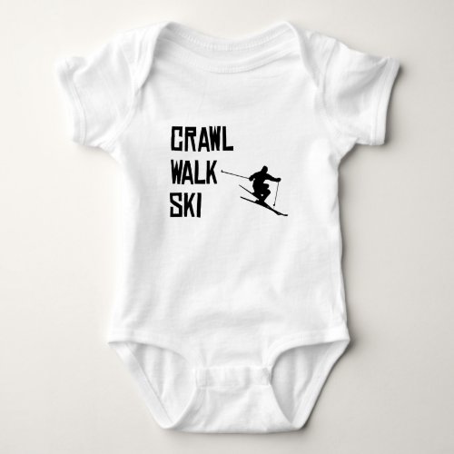 Crawl Walk Ski Baby Bodysuit