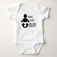 Crawl Walk Ski Like Grandpa Baby Snapsuit One Pc