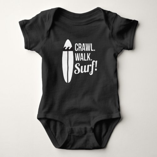 Crawl Walk Surf Baby Bodysuit
