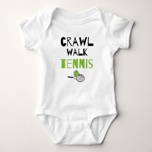 Crawl Walk Tennis Cute Little Tennis Buddy Baby Bodysuit
