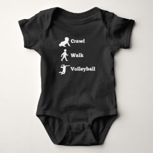 Crawl Walk Volleyball Baby Bodysuit