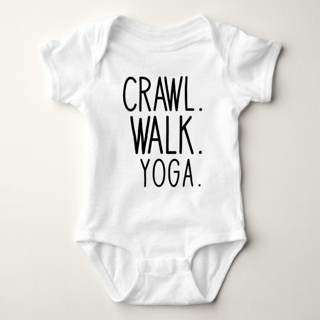 Crawl Walk Yoga Baby Bodysuit (Front)
