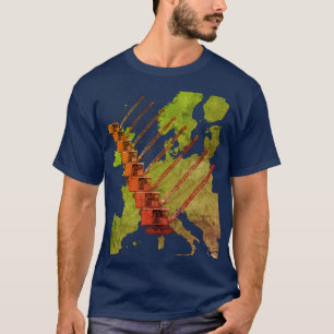 Crawler Crane Map of Europe Operating Engineer T-Shirt