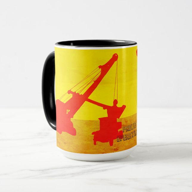 Crawler Crane Northwest Crane Art Crane Operator Mug (Front Left)