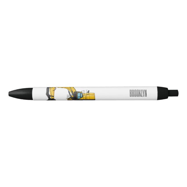 Crawler excavator cartoon illustration pen (Front)