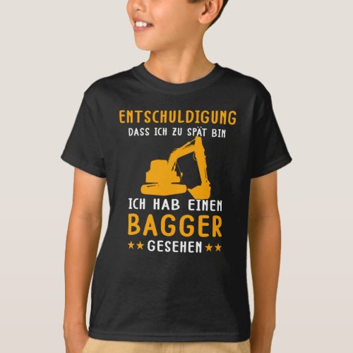 Crawler Excavator Excavator Excuse Construction T_Shirt