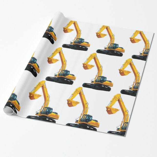 Crawler Excavator image for Glossy-Wrapping-Paper Wrapping Paper (Unrolled)