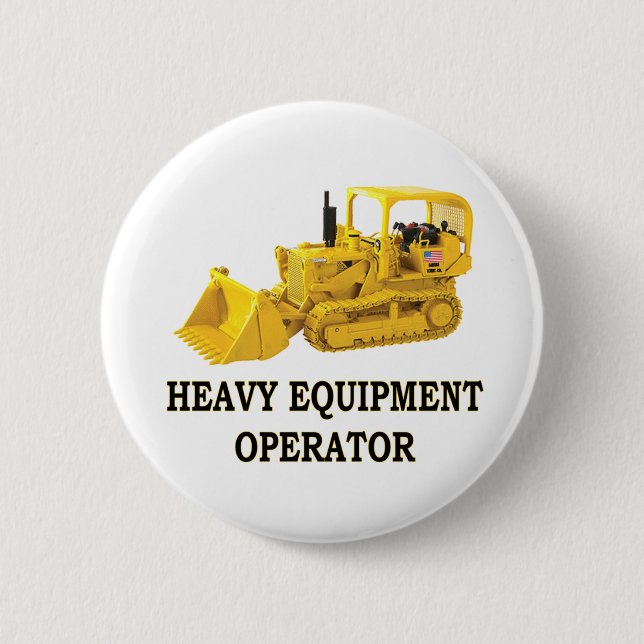 CRAWLER LOADER PINBACK BUTTON (Front)