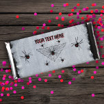 Crawling Black Widow Spider Black Web Rustic White Hershey Bar Favors