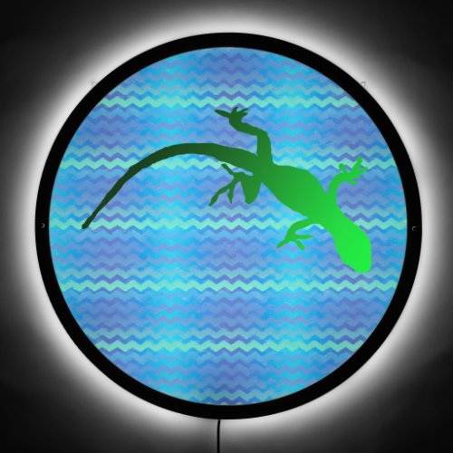 Crawling Gecko Illuminated Sign