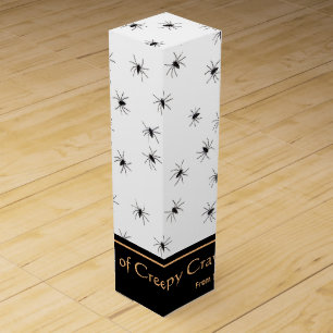 Crawling Spiders Halloween  Wine Box