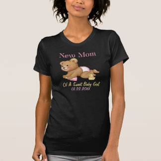 Crawling Teddy - New Mom of Girl - Customize T-Shirt