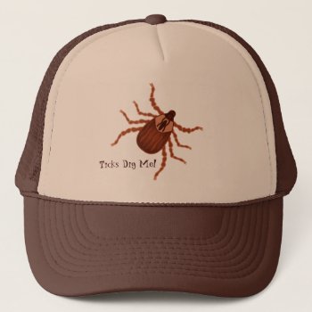Crawly Realistic Tick Illustration Trucker Hat by warrior_woman at Zazzle