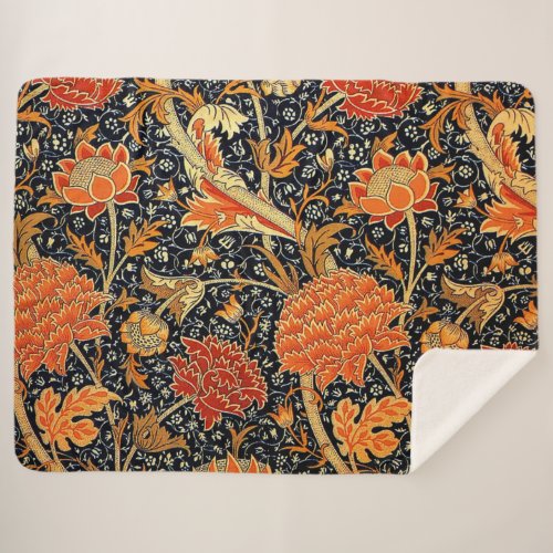 Cray a beautiful William Morris design Sherpa Blanket