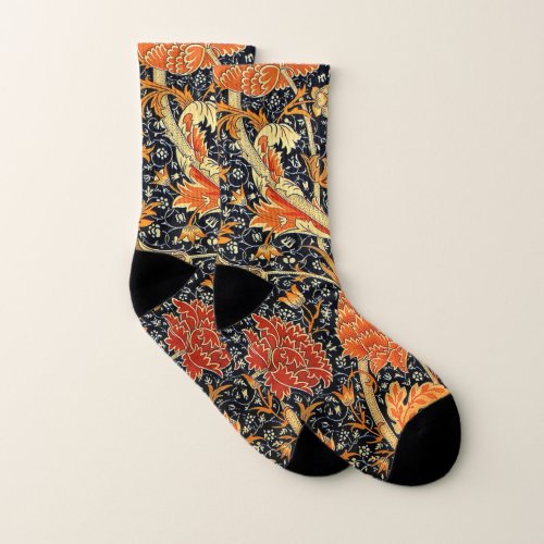 Cray a beautiful William Morris design  Socks