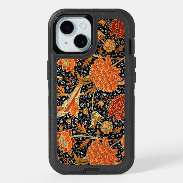 Cray, a William Morris design iPhone 15 Case (Back)