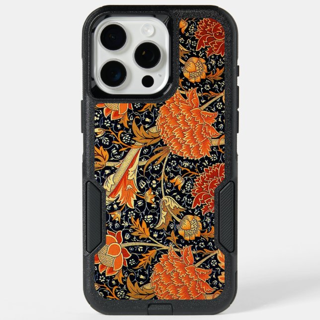 Cray, a William Morris design iPhone 15 Pro Max Case (Back)